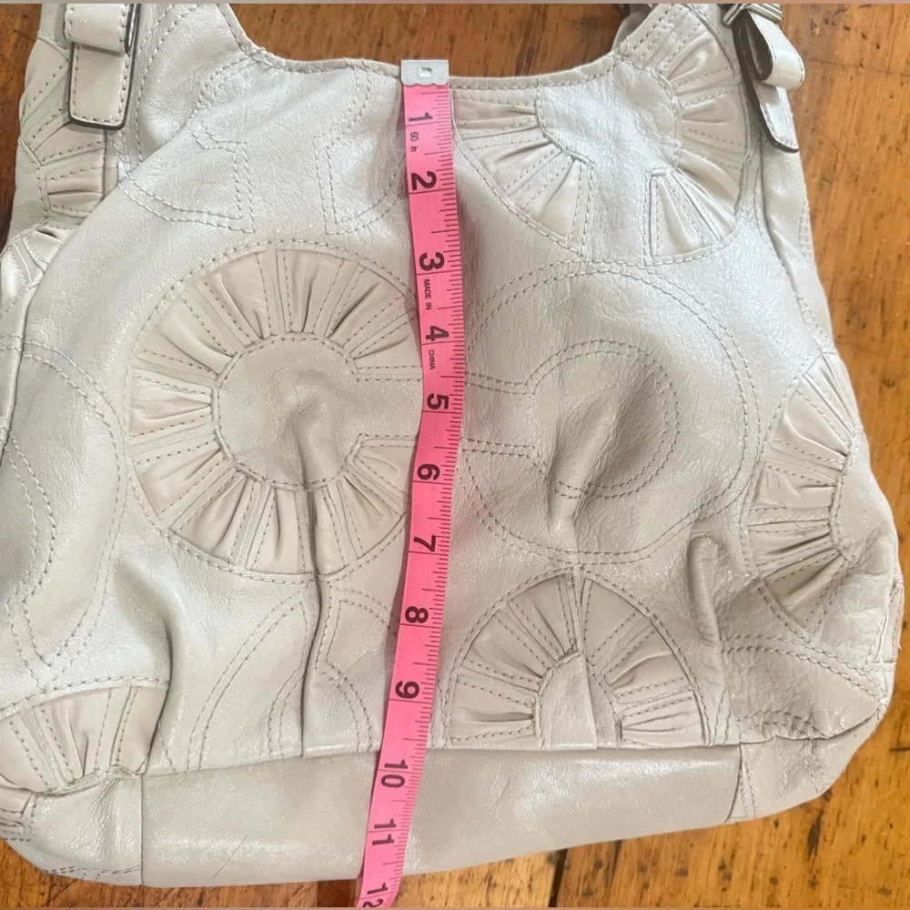 Coach White Leather Hobo Satchel